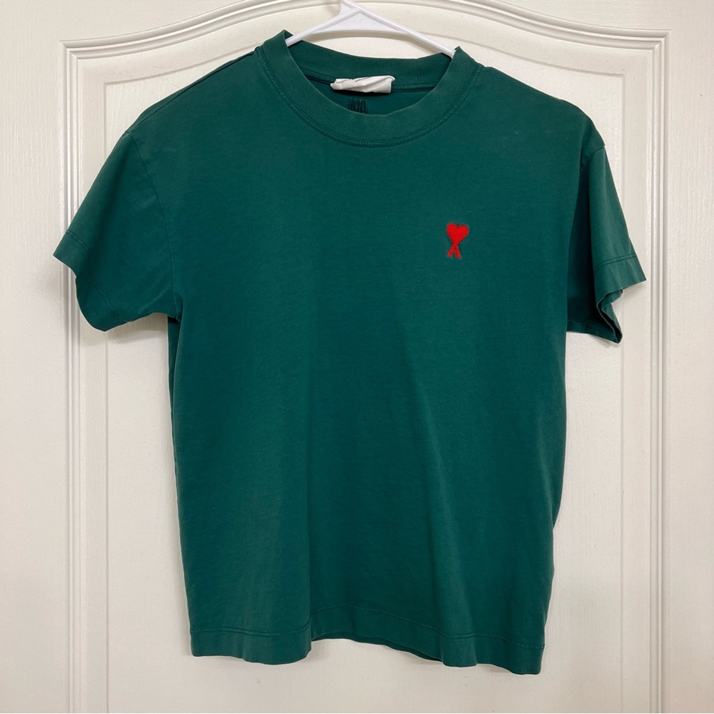 Ami Paris Dark Green Women T-shirt RARE!